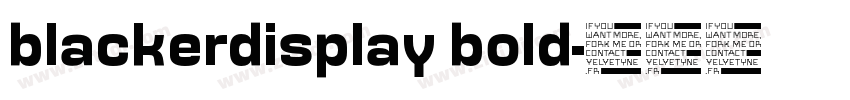 blackerdisplay bold字体转换
